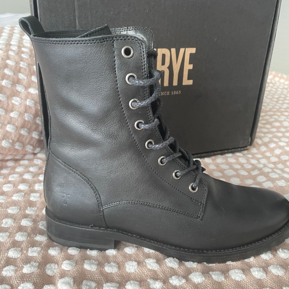 Frye Natalie Lace Up Combat Boot - Picture 2 of 4